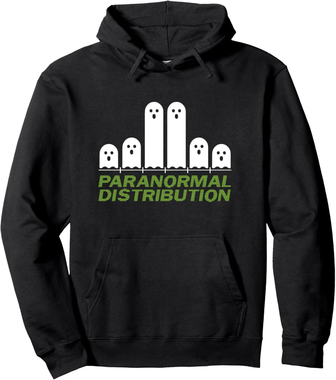 Funny Halloween Math Paranormal Distribution Ghost Curve Pullover Hoodie
