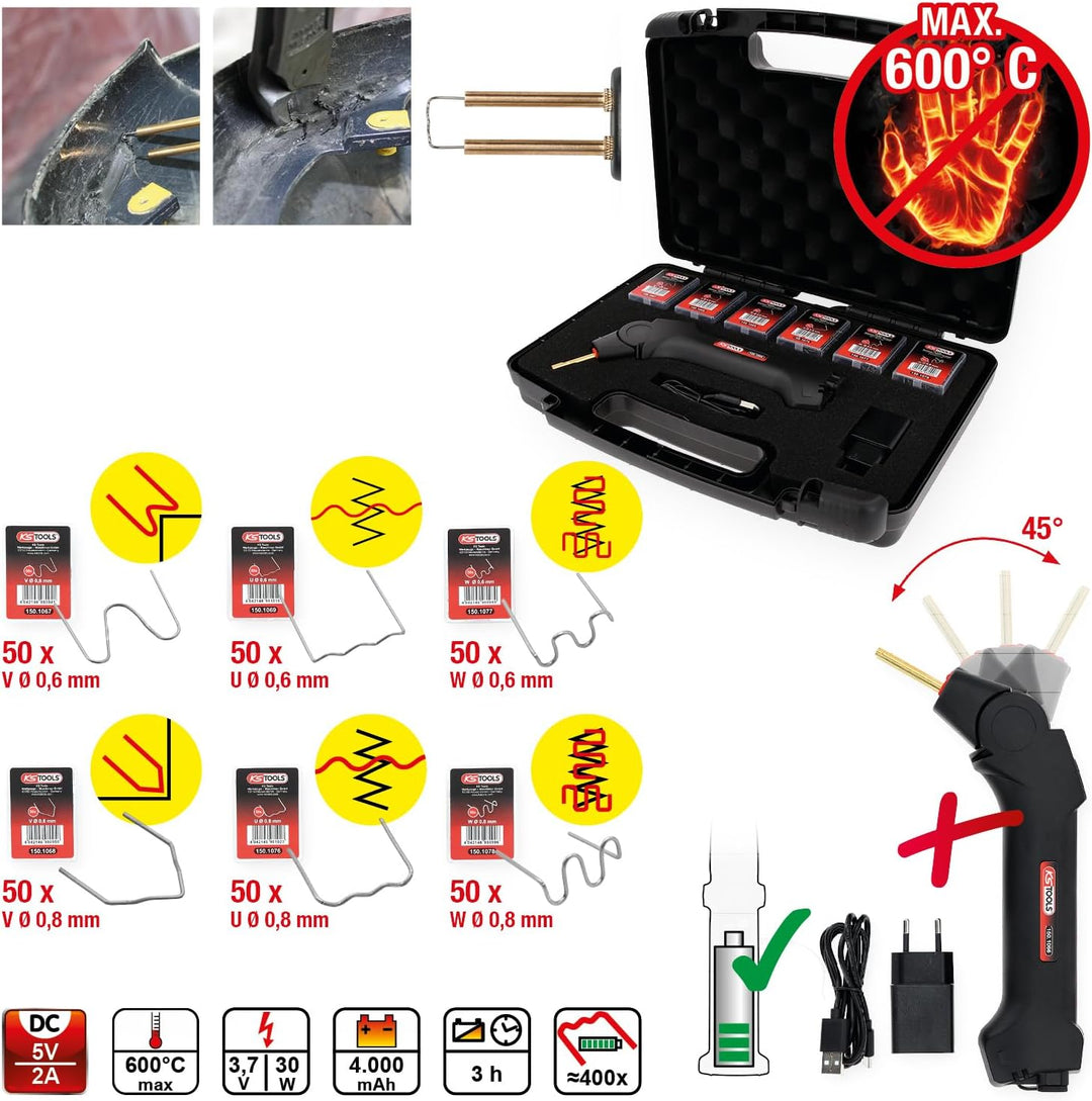 KS Tools 150.1065 Kunststoffreparatur-Satz, 303-tlg