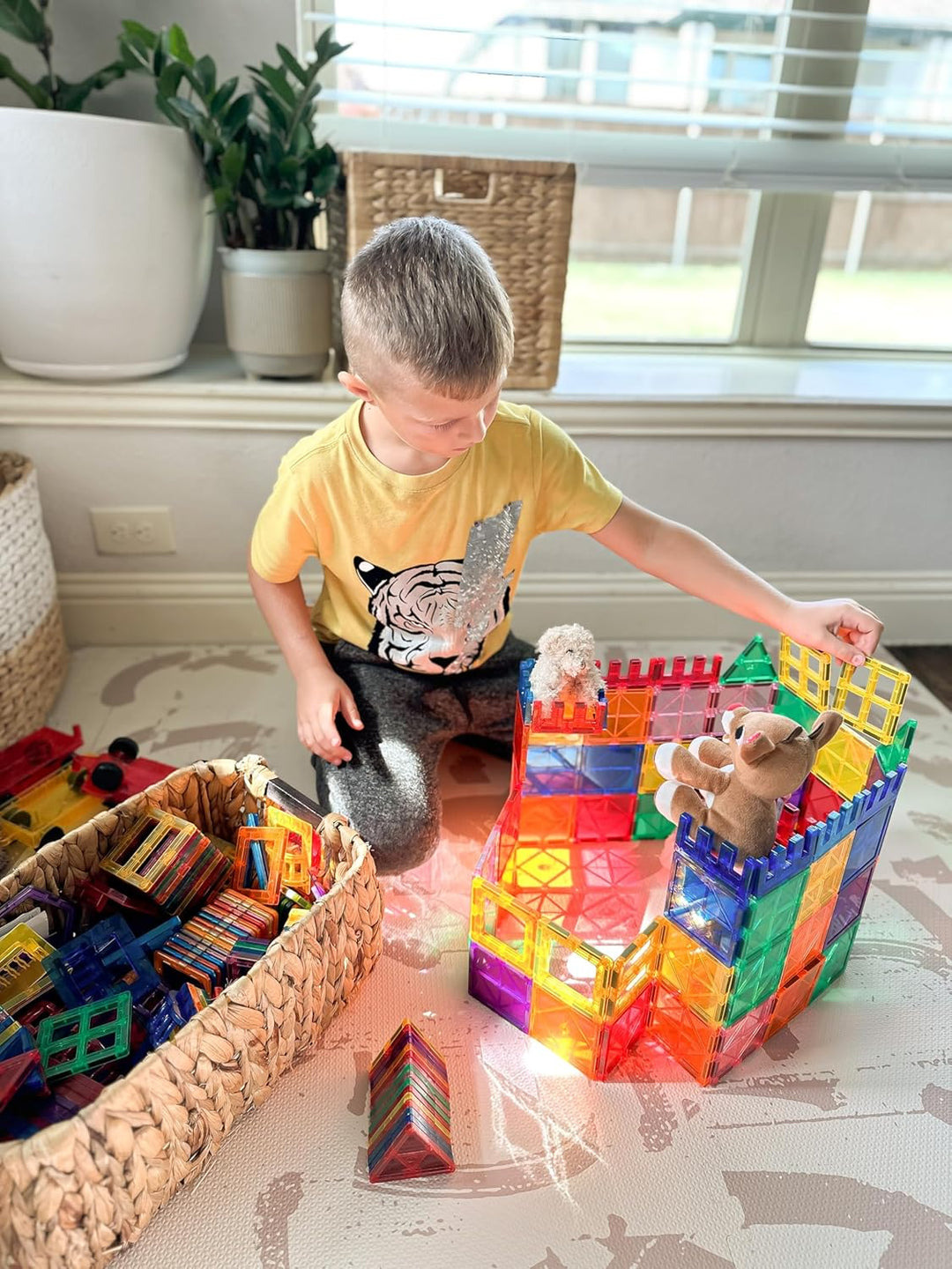 60magnetische Bausteine,Kinderspielzeug,STEM-Magnetblöcke,sensorisches Spielzeug, Kinderspiele, Magn