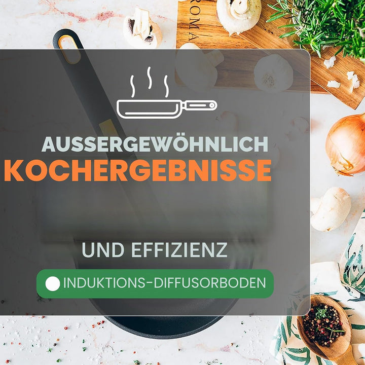 BRA Daily Pro Bratpfanne aus Aluminiumguss, 28 cm, volle Induktion, dreischichtiger Antihaftbeschich