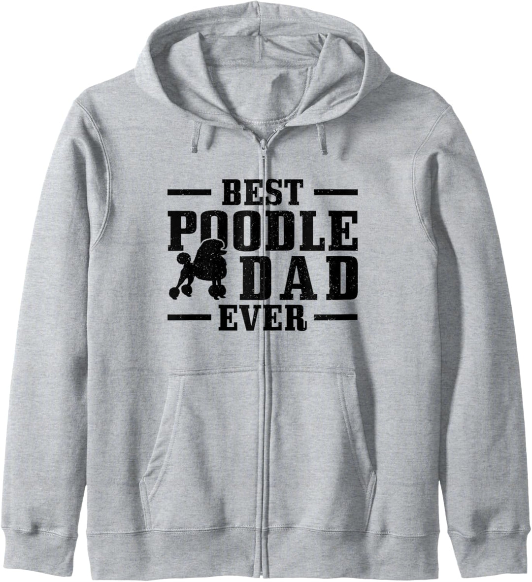 Pudel Best PoodleDad Ever Hund Vintage Kapuzenjacke