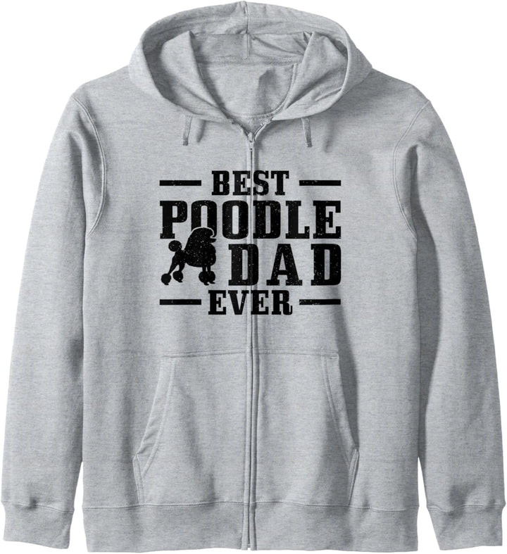 Pudel Best PoodleDad Ever Hund Vintage Kapuzenjacke