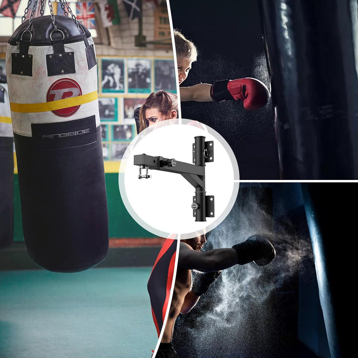 Heavy Duty Bag Hangers Bracket, Wall Mounted Punching Bag Hanger, The Arm can be Rotated 180°, Maxim