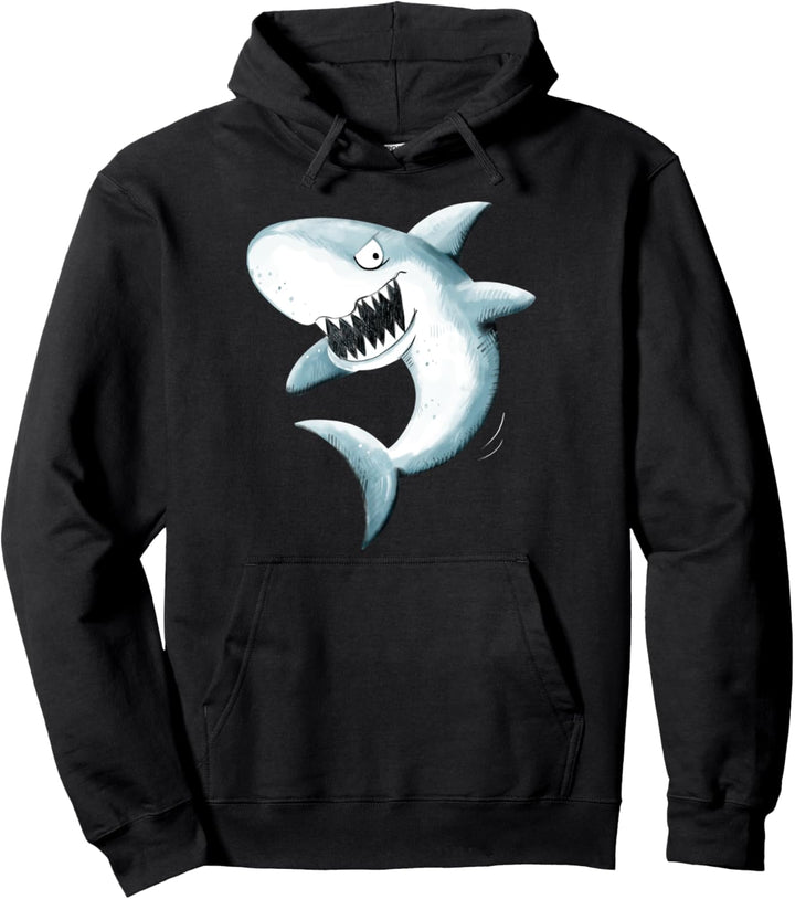 Wilder Hai I Haifisch Comic I Meerestiere I Raubfisch Pullover Hoodie