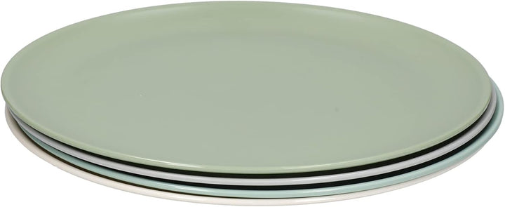KitchenCraft 4er-Set Teller aus Melamin, mehrfarbige Teller aus der Colourworks Design Kollektion, B
