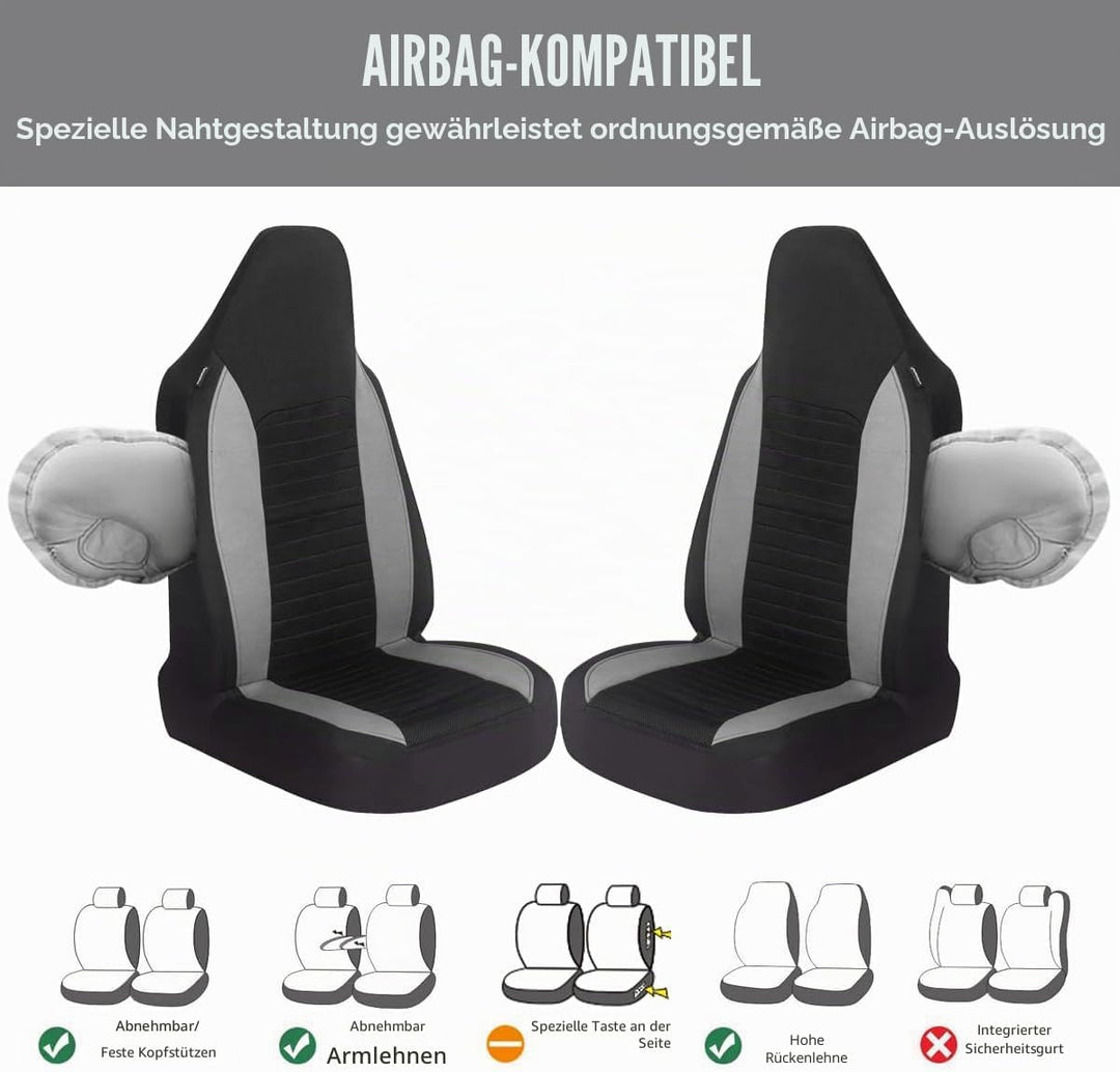 AUTOYOUTH Autositzbezüge Vordersitze Autositzschoner für Hund Kinder Sport Arbeit Werkstatt usw. Buc