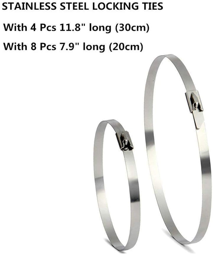 Smarcy Hitzeschutzband Basaltfaser Auspuffband 15M x 50MM 15 Stück Kabelbinder, für Fächerkrümmer Th
