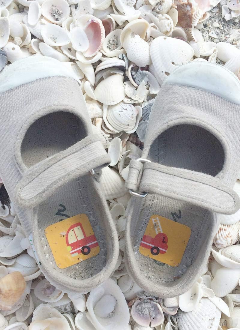 Schuhe anziehen spielerisch lernen, für Kinder zur Vermeidung von Entenfüssen, Aufkleber im 8er Set,