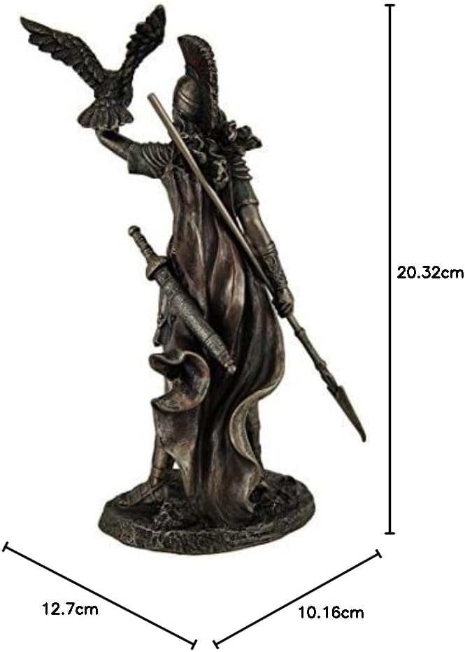 Athena - Greek Goddess Of Wisdom And War with Owl Statue by JFSM INC