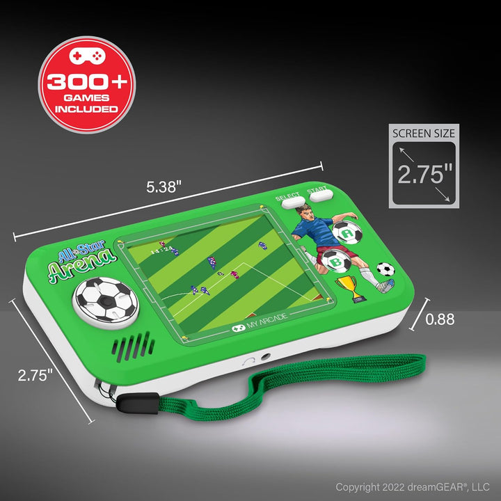 My Arcade All Star Arena Taschenspieler, tragbares Gaming-System mit 307 Retro-Spielen, 7 cm (2,7 Zo