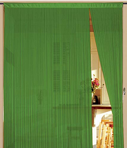 Kaikoon Fadenvorhang Fadenstore Messe B1 schwer entflammbar 90 cm x 240 cm (BxH) grün Neu