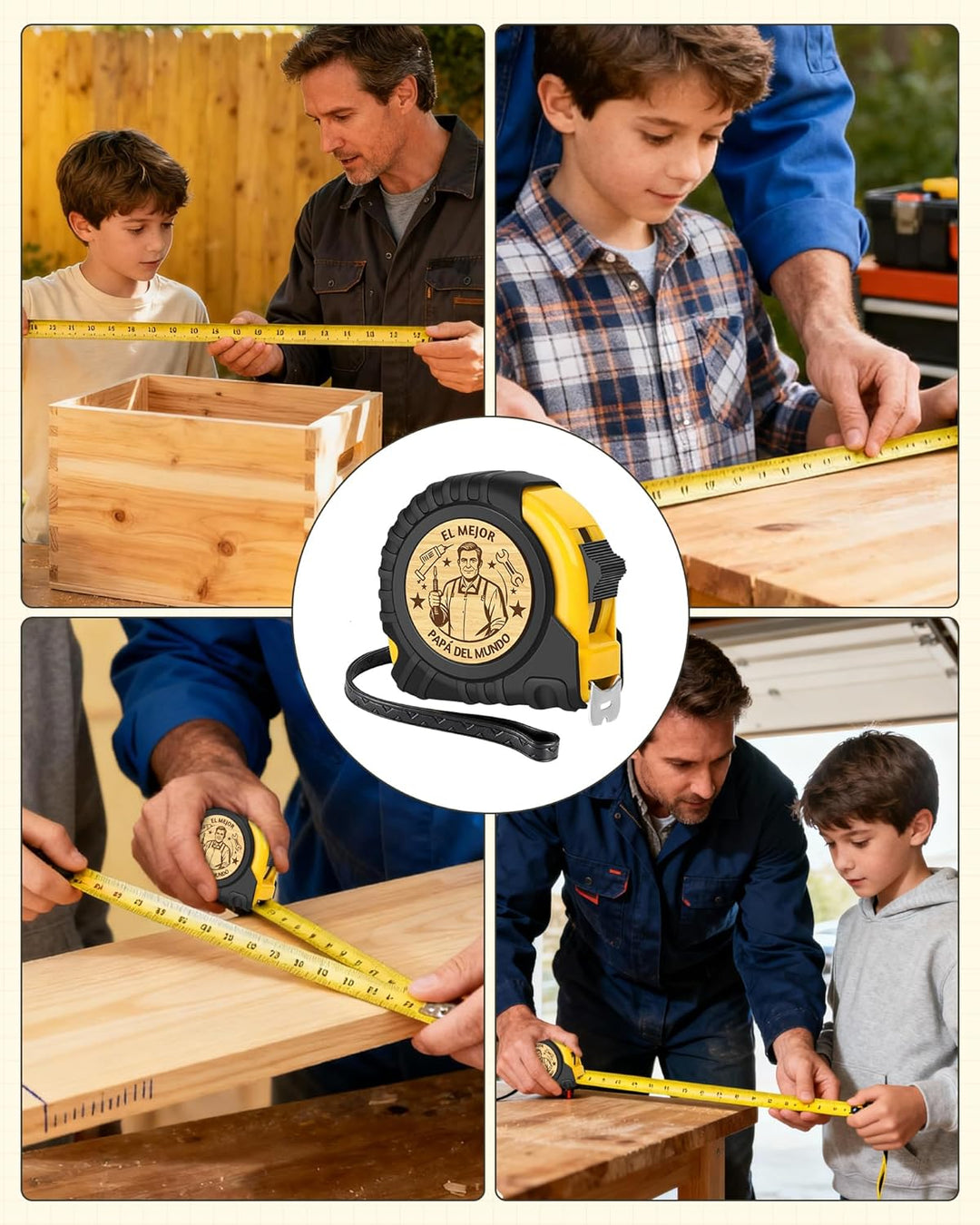 CheersLife 5M Massband Papa Geschenk, Geschenke für Papa, Bester Papas Geschenk, Dankeschön Geburtst