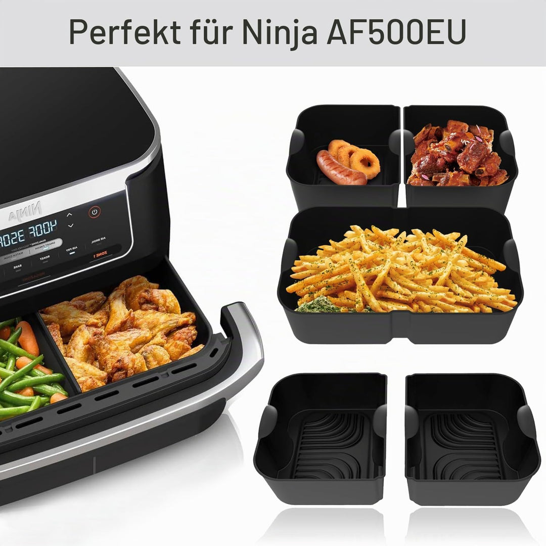 Heissluftfritteuse Zubehör Set für Ninja Foodi Flexdrawer 10,4 l AF500DE, Verbessert und Verdickt Si