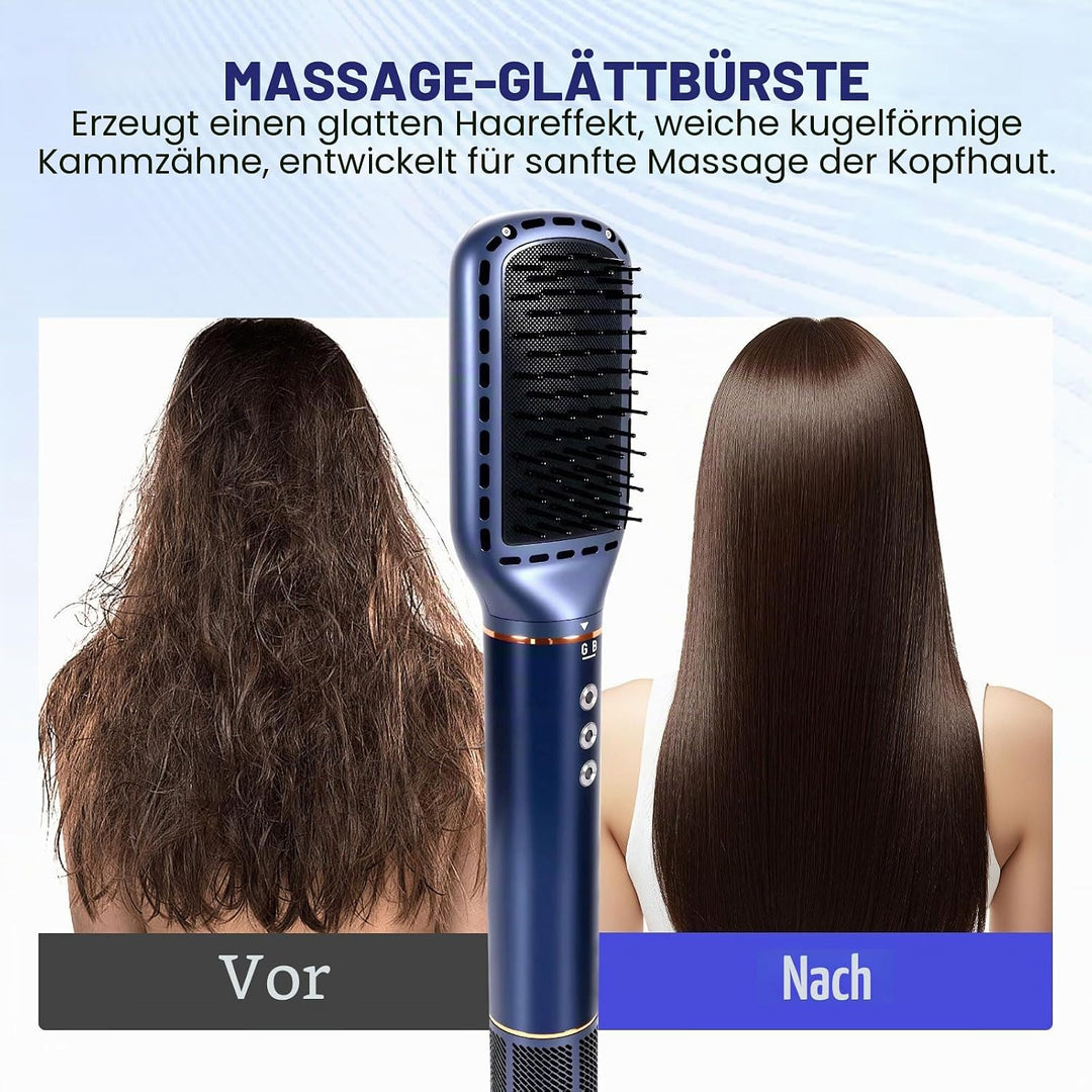 Hair Styler 5 in 1 Haarstyler Set,1400 W Airstyler Air Curlers Föhn Mit Rundbürstenföhn Warmluftbürs
