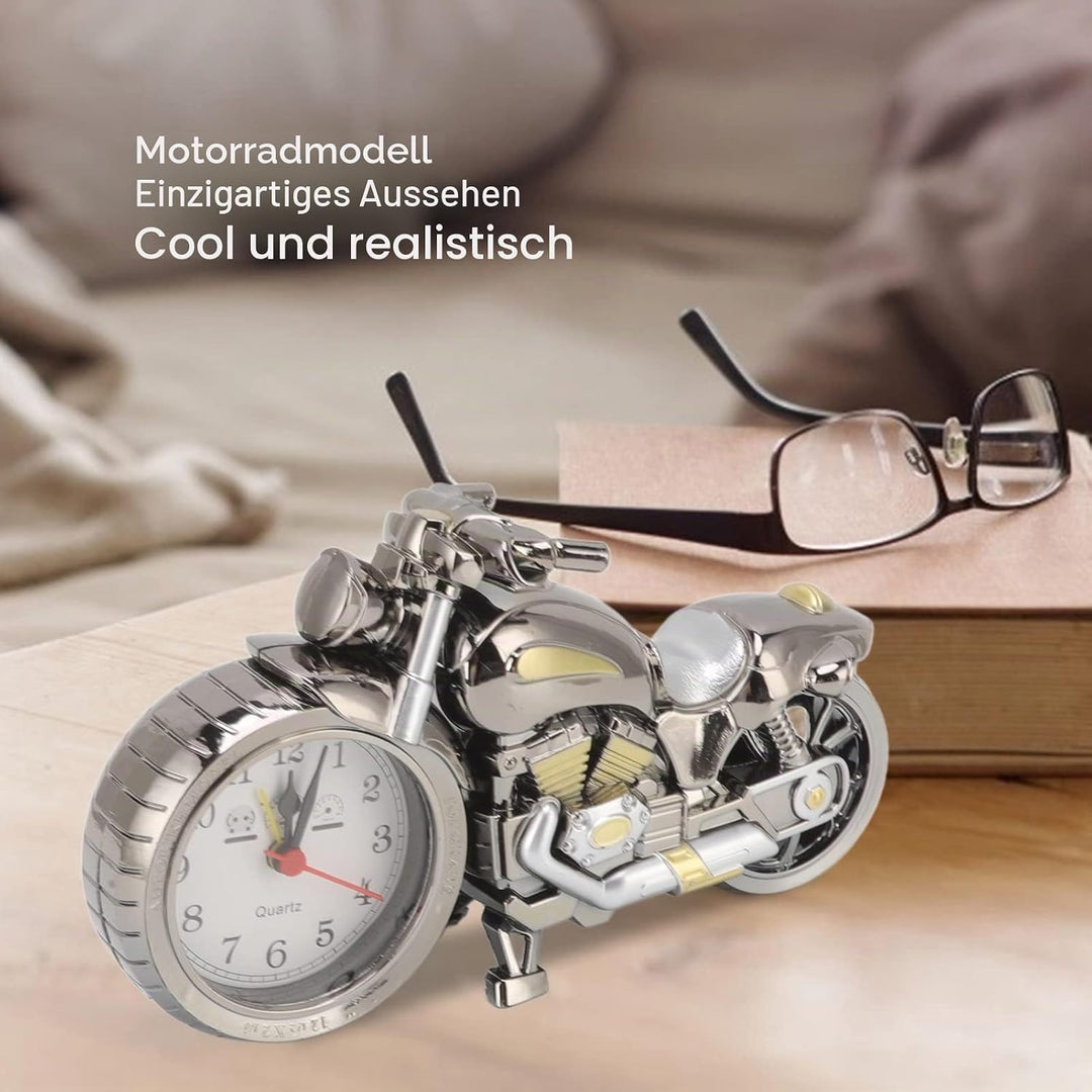 Topyond Weinlese Motorrad Wecker,Motorrad Uhr Mit Zifferblatt,Desktop Dekoration, Motorrad Deko,Kind