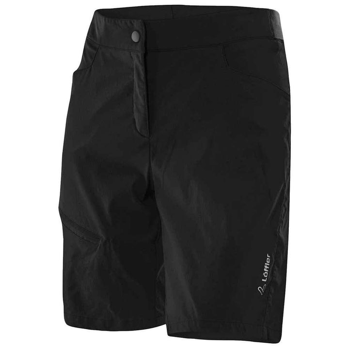 Löffler Damen Comfort Stretch Light MTB Hose kurz Radhose Bike Shorts, Schwarz