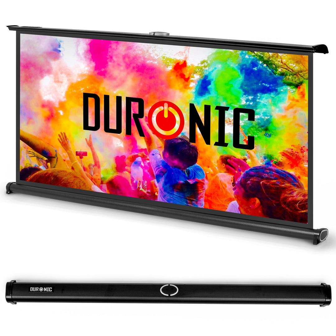 Duronic DPS50 16:9 Beamer Leinwand | 50 Zoll Projektor Leinwand | 16:9 Heimkino | Gain +1 Mobile Bea