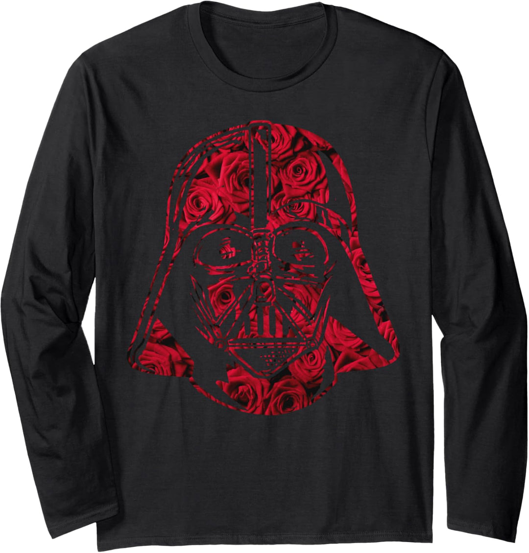 Star Wars Darth Vader Red Rose Fill Portrait Langarmshirt