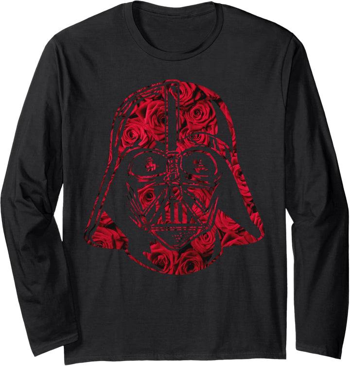 Star Wars Darth Vader Red Rose Fill Portrait Langarmshirt