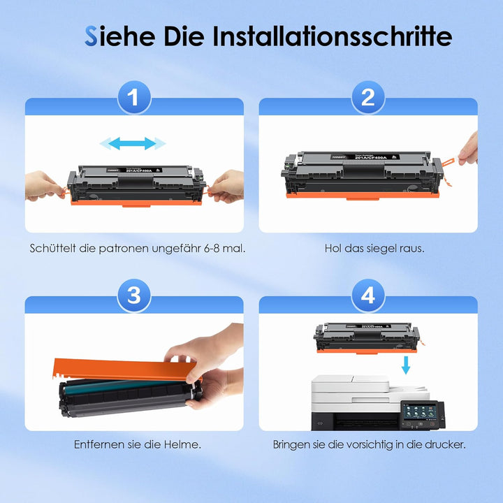 NOGIVY 201A 201X CF400A Toner mit Chip Kompatibel für HP 201A 201X CF400A CF400X Toner für HP Color
