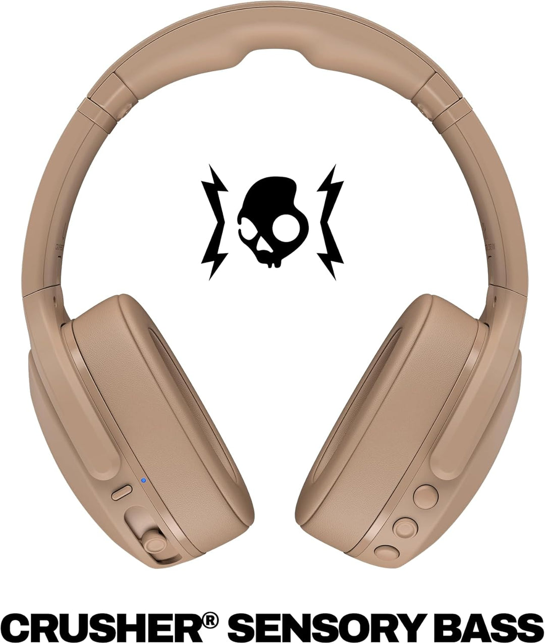 Skullcandy Crusher Evo Wireless Bluetooth Headphones with Multi-Sensory Bass, Noise Isolating Over-E