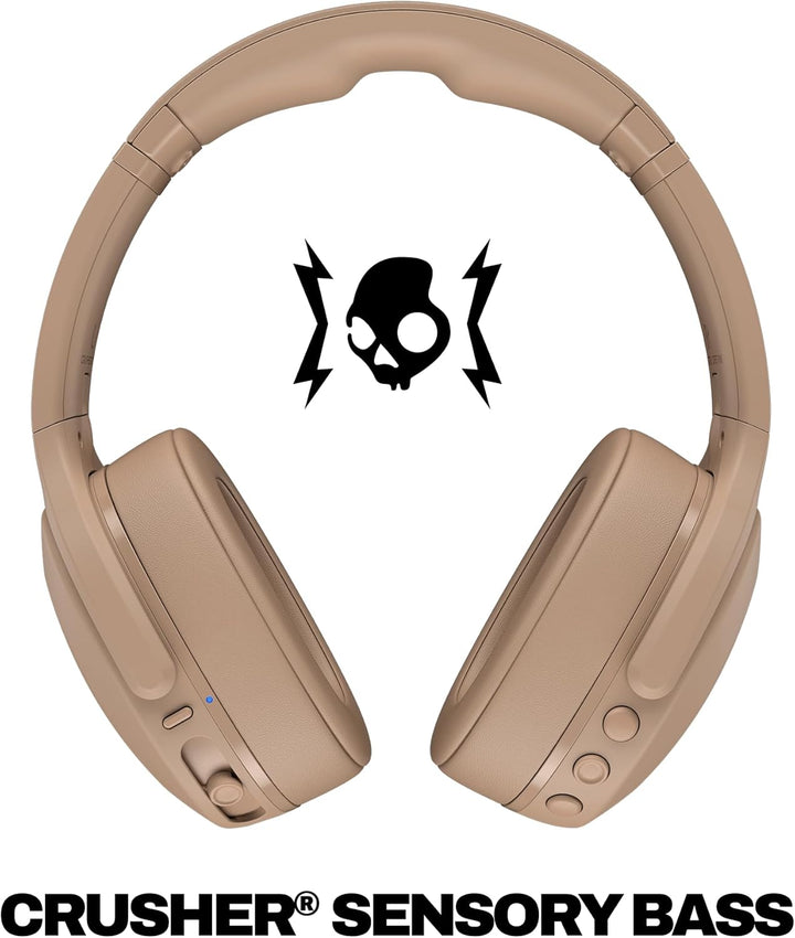 Skullcandy Crusher Evo Wireless Bluetooth Headphones with Multi-Sensory Bass, Noise Isolating Over-E