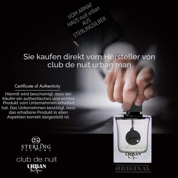 ARMAF Club de Nuit Urban Man for Men 3.6 oz EDP Spray Frisch 100 ml (1er Pack), Frisch 100 ml (1er P