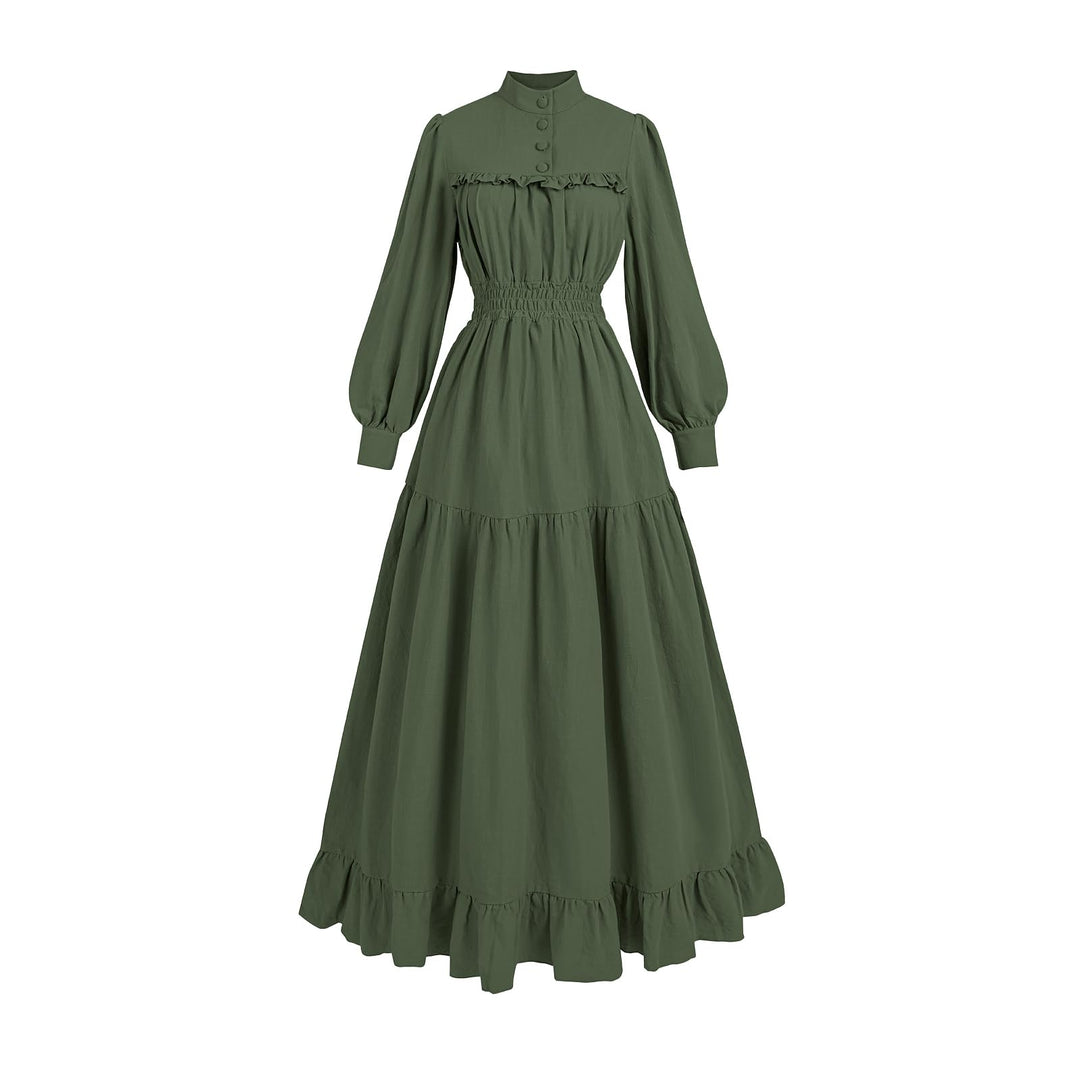 CR ROLECOS Viktorianisches Kleid Gothic Mittelalter Vintage Edwardianisches Kleid Damen Karneval Fre