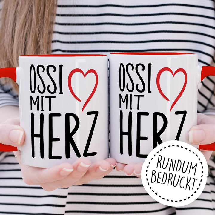 Ostdeutschland Tasse mit Spruch – Geschenk Ossi mit Herz – Kaffeetasse 330ml aus Keramik – DDR Osten