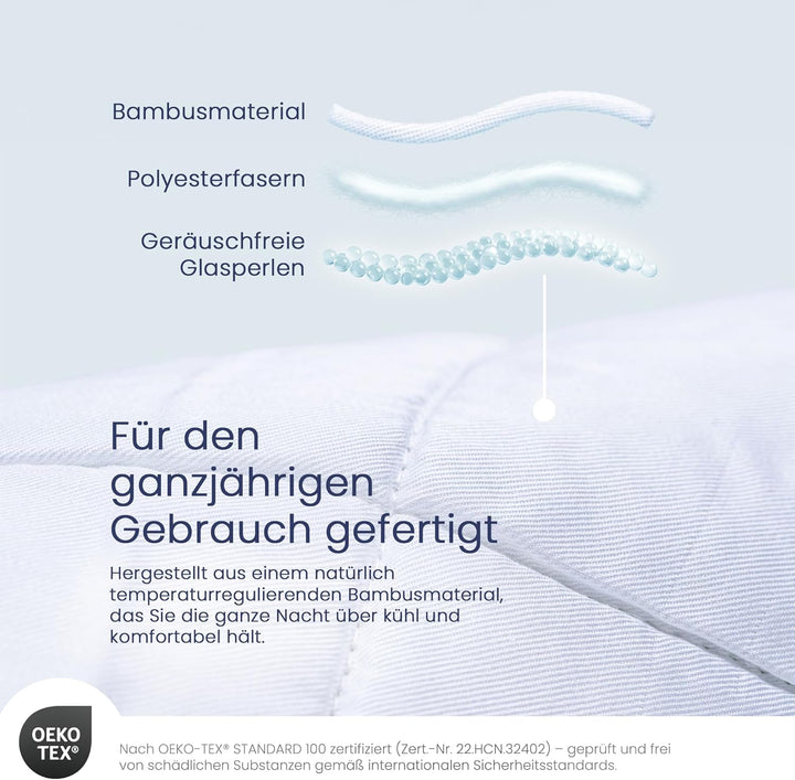 Anew Sleep – Gewichtsdecke – Weiss – 140 x 200 cm – 13 kg – Anti-Stress-Decke für Männer und Frauen