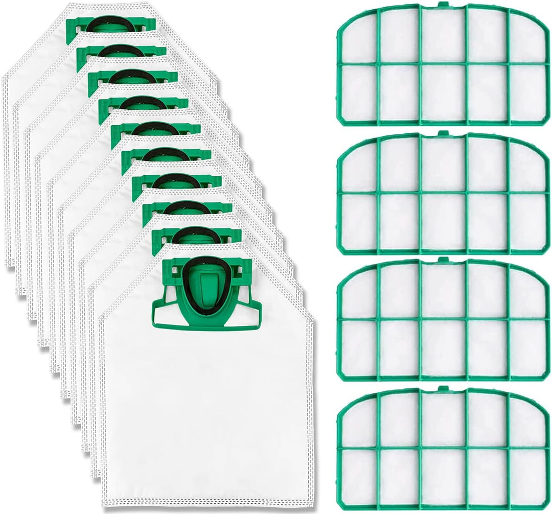 10 Stück Staubsaugerbeutel und 4 Fliter für Vorwerk VK200 FP200 Staubsaugerbeutel vk 200