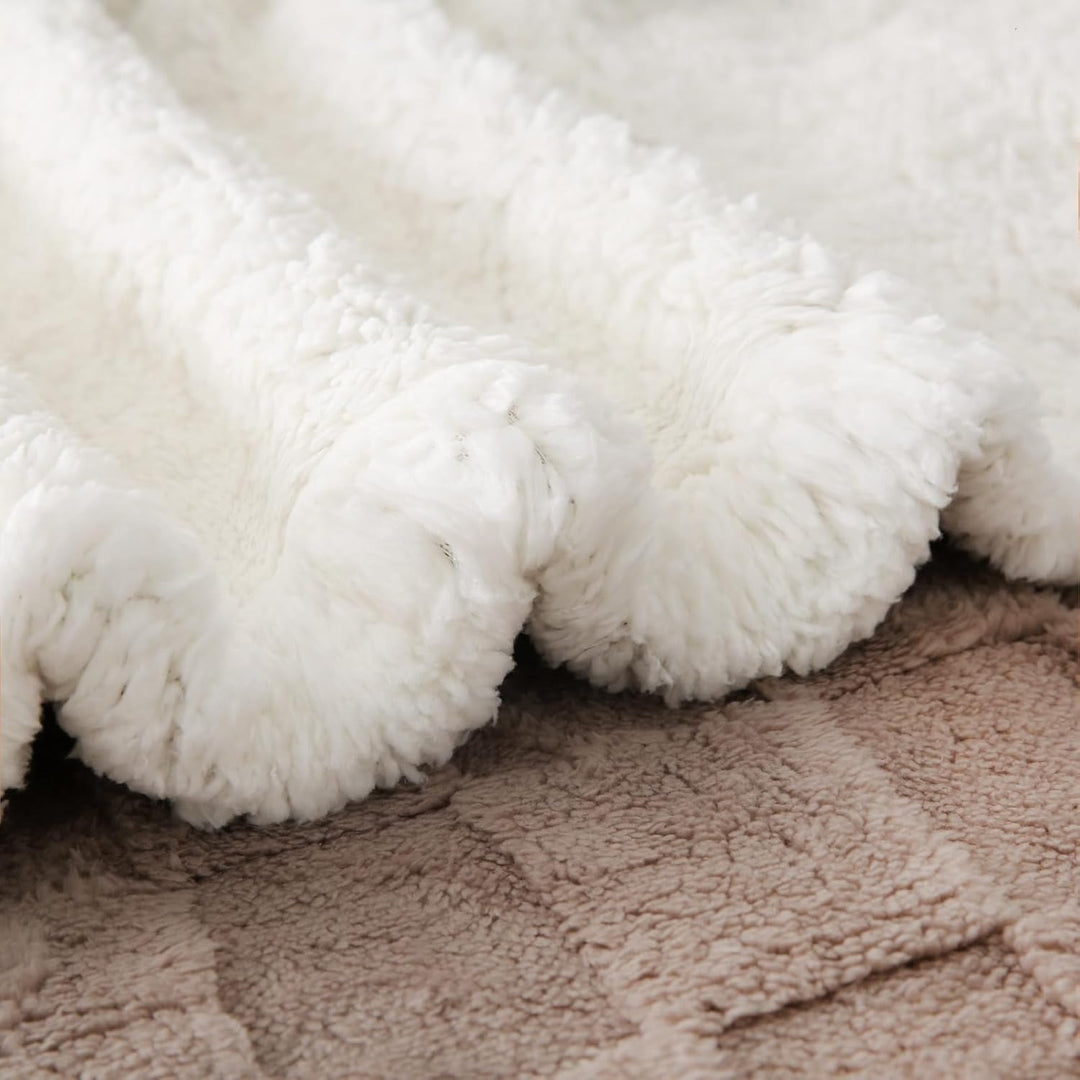 Gracelife Decke für Damen, Sherpa-Überwurfdecke für Couch, Flanell, gemütlich, weiche Decke für Bett