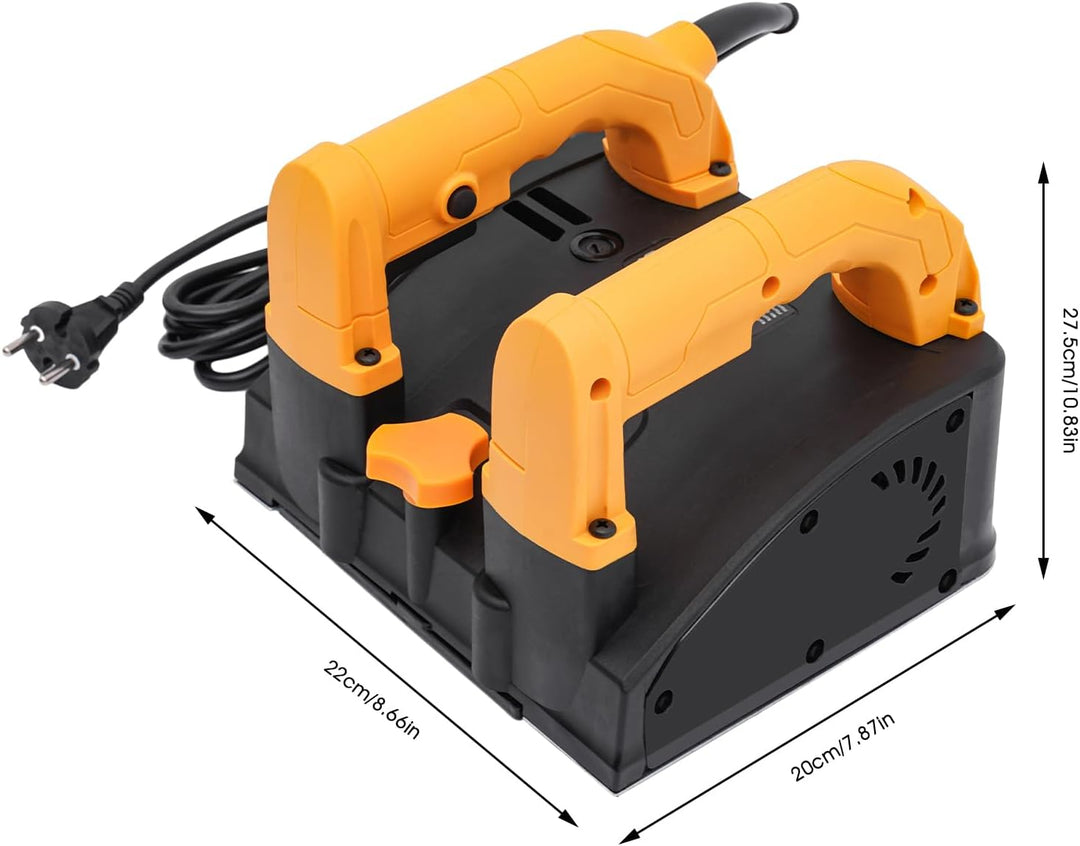 Betonfräse Elektrische 1200W, 1000-4000r/min Sanierungsfräse, Putzfräse Mauerfräse, 1-4mm Hobeltiefe