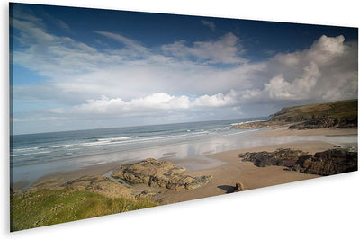 islandburner Bild auf Leinwand Atemberaubende Polzeath Strand In Cornwall England In Der Frühen Morg