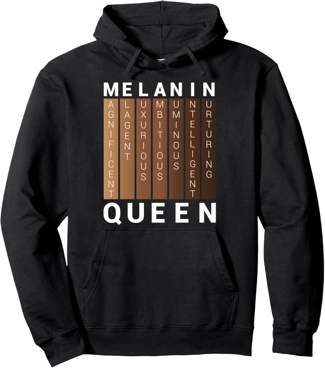 Melanin Sweatshirt Black Queen Gift Shades Of Melanin Pullover Hoodie