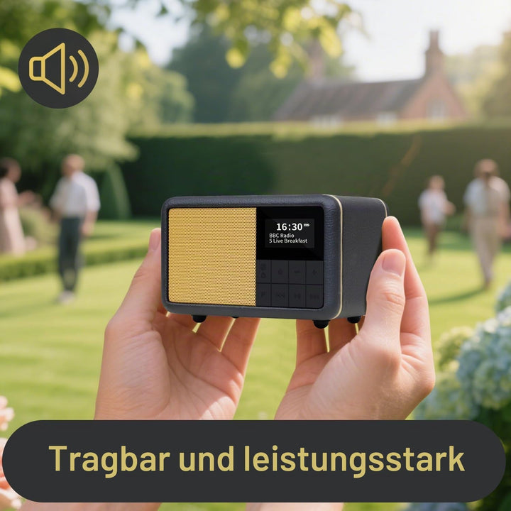 LEMEGA CR7 Tragbares Mini DAB+ Radio mit Bluetooth（Akku mit bis zu 12 Stunden Laufzeit,UKW,IPX4 wass