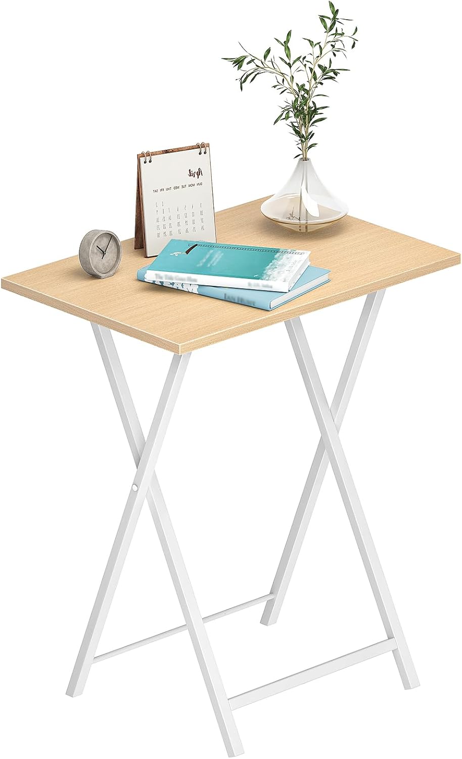 HOOBRO Beistelltisch Klappbar, Kleiner tabletttisch, TV Tray 2er Set, klapptisch Snack Tisch Industr