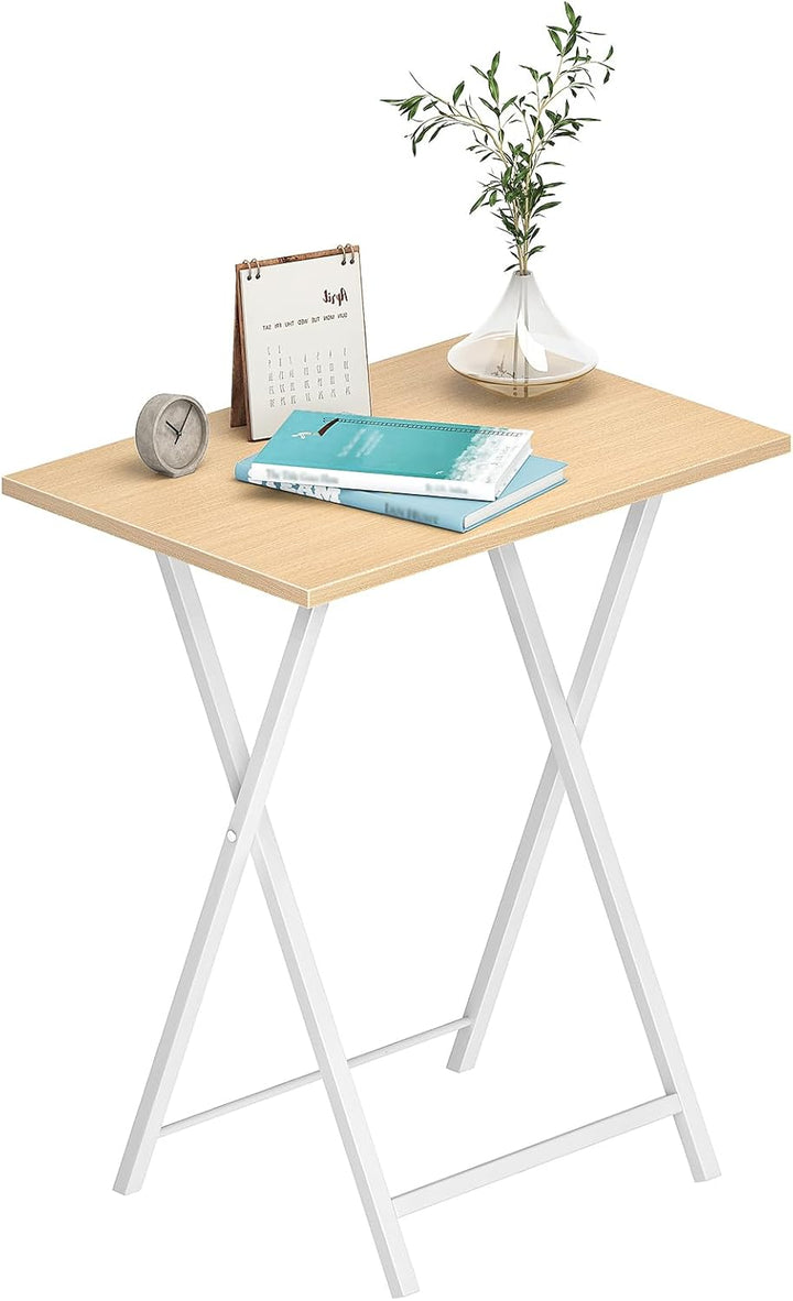 HOOBRO Beistelltisch Klappbar, Kleiner tabletttisch, TV Tray 2er Set, klapptisch Snack Tisch Industr