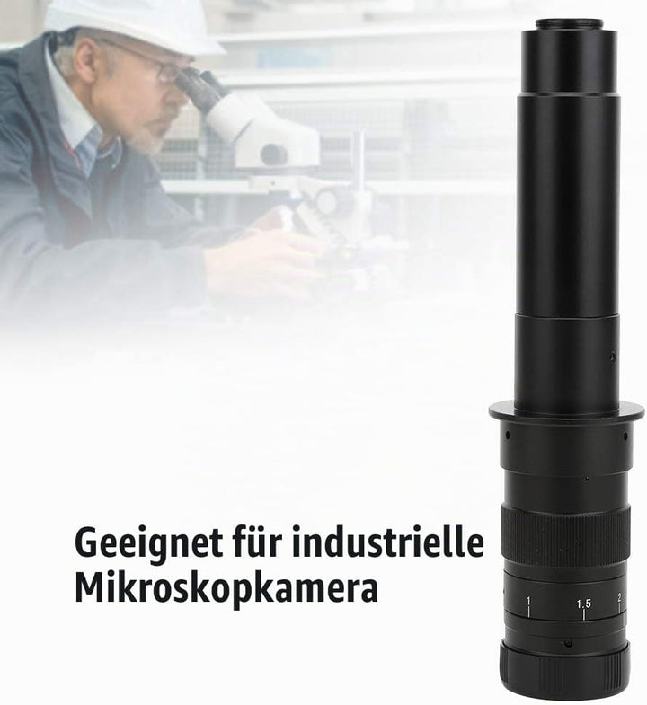 Topyond C-Mount-Objektiv, ABS, 300-fach Verstellbares 25-mm-Zoom-C-Mount-Objektiv, 0.7- Bis 4.5-fach