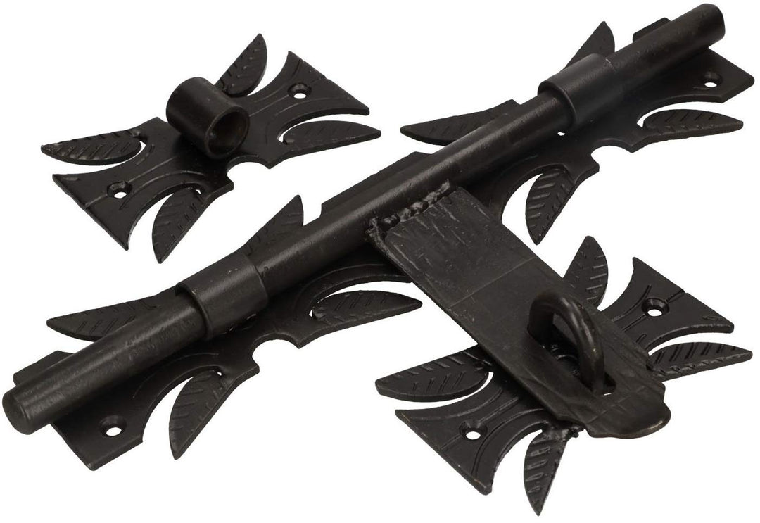 KOTARBAU Torriegel 320 mm Links/Rechts Bolzenriegel Torschieber Pulverbeschichtet Schwarz Schubriege