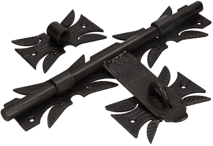 KOTARBAU Torriegel 320 mm Links/Rechts Bolzenriegel Torschieber Pulverbeschichtet Schwarz Schubriege