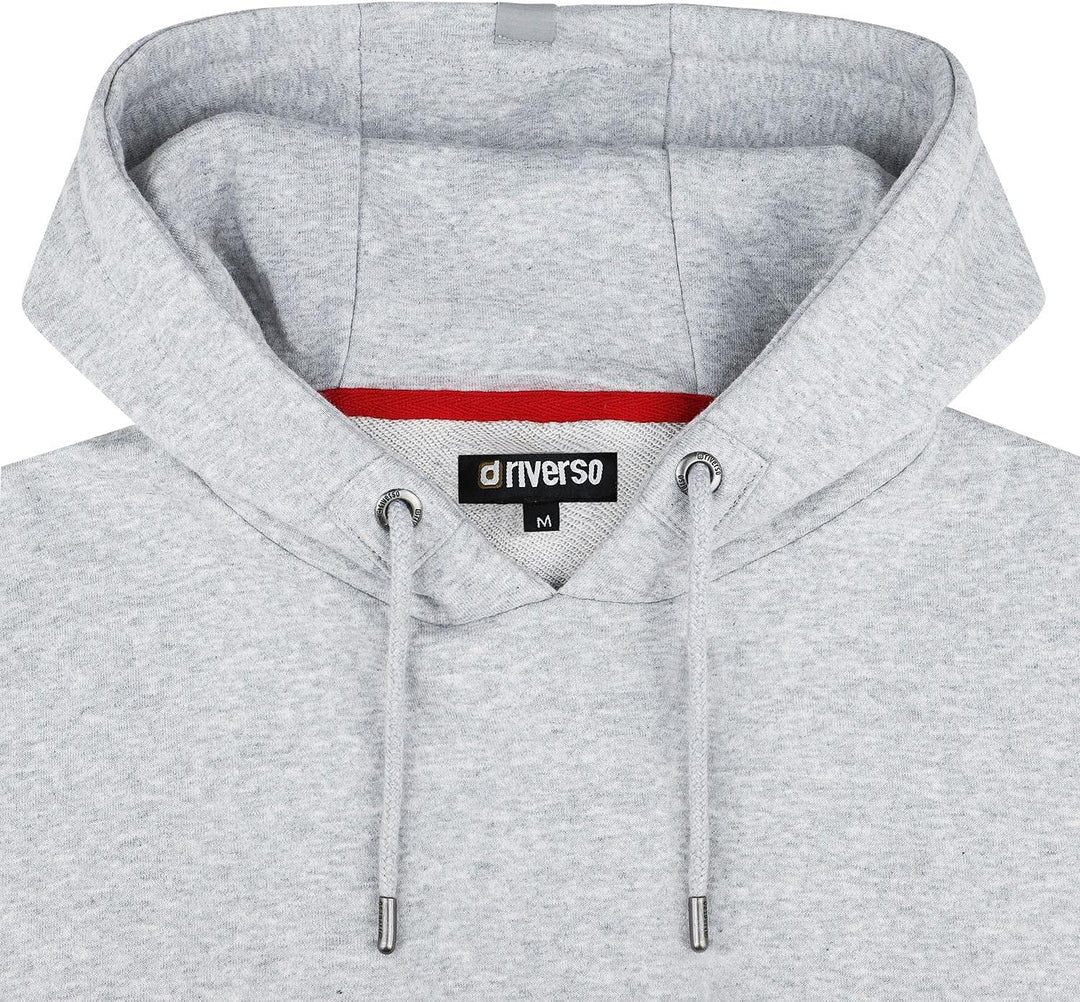 riverso Hoodie Herren RIVTheo Regular Fit Kapuzenpullover Pullover Schwarz Grau Grün Blau Rot Braun
