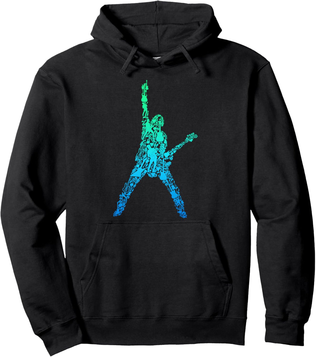 Gitarre Gitarrist E-Gitarre Kind Jungen Herren Pullover Hoodie