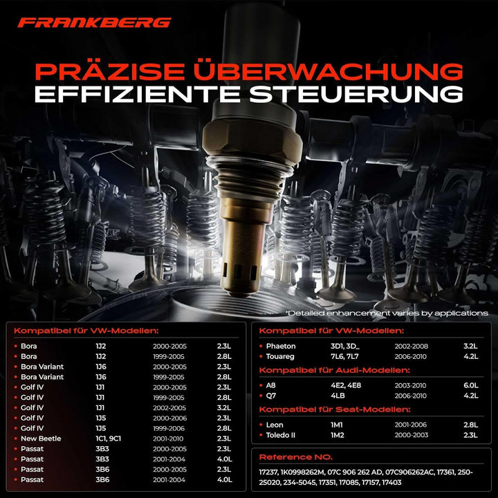 Lambdasonde Regelsonde für A8 Q7 Leon Toledo II Golf IV New Beetle P-a-s-s-a-t Phaeton T-o-u-a-r-e-g