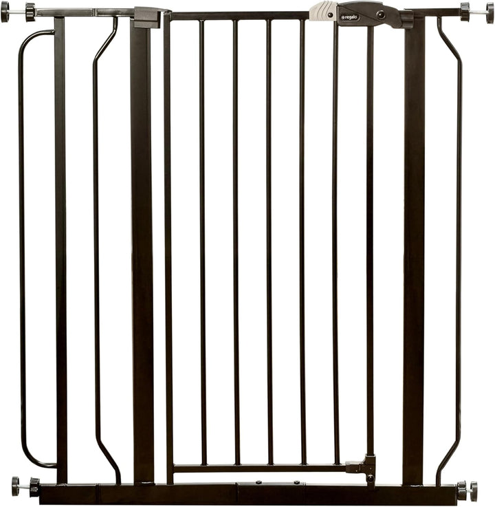 Regalo Deluxe Easy Step Schutzgitter extrahoch, Schwarz Extra Tall Schwarz, Extra Tall Schwarz