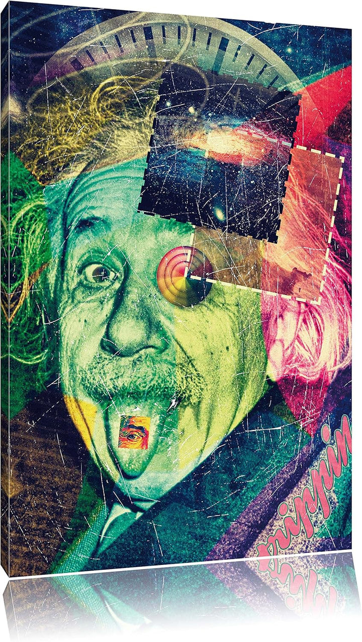 Einsteins secret Leinwandbild Bild auf Leinwand, XXL riesige Bilder fertig gerahmt mit Keilrahmen, K