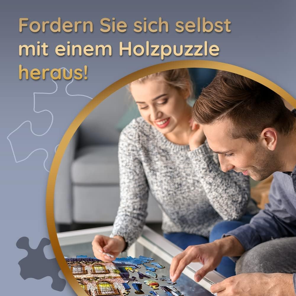 Trefl TR20142 1000 Teile, Wood Craft, unregelmässige Formen, 100 Figuren Denkmäler und Symbole, mode