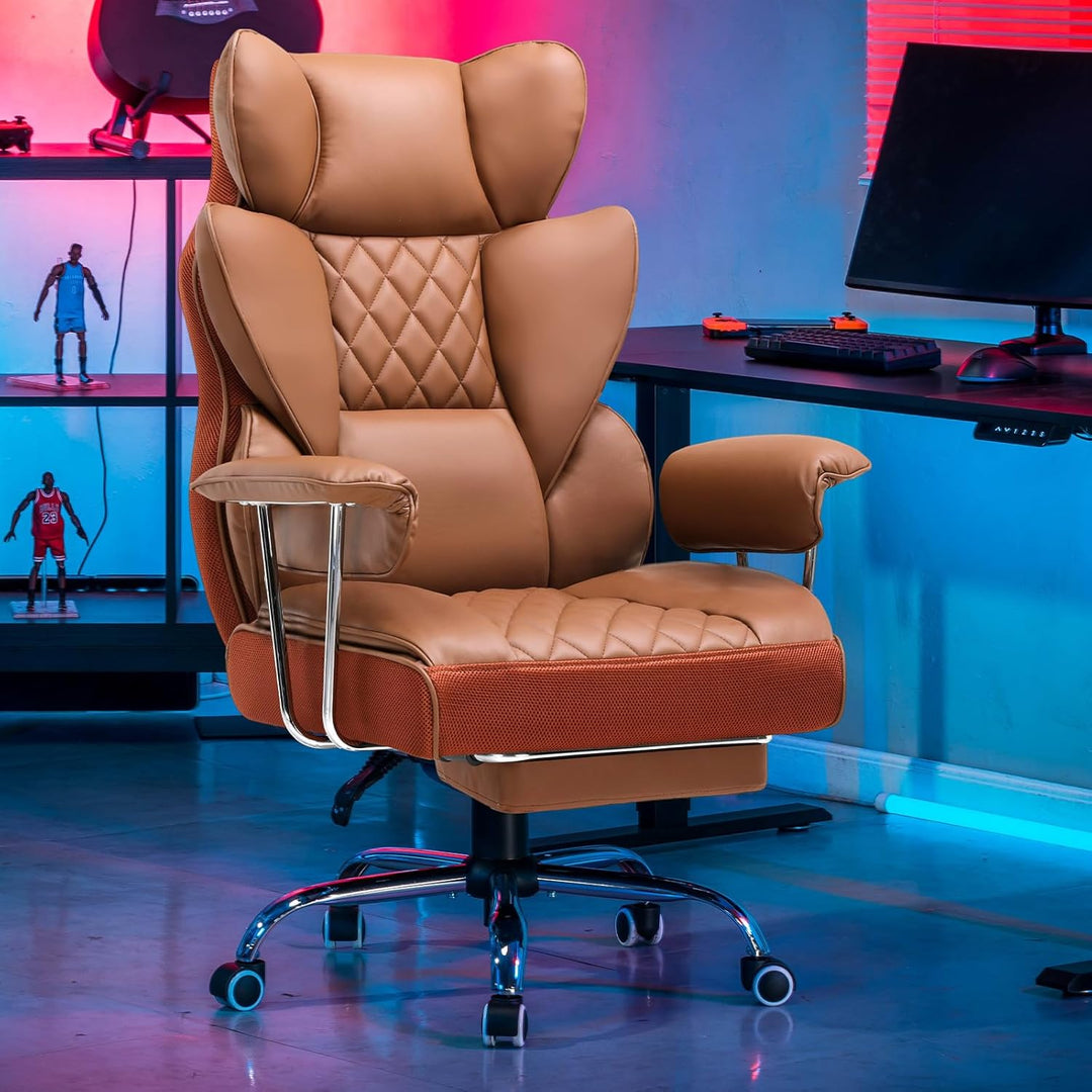 GTPLAYER Gaming Stuhl, Bürostuhl mit Taschenfeder-Lendenwirbelstütze, breiter Büro-Computersessel mi