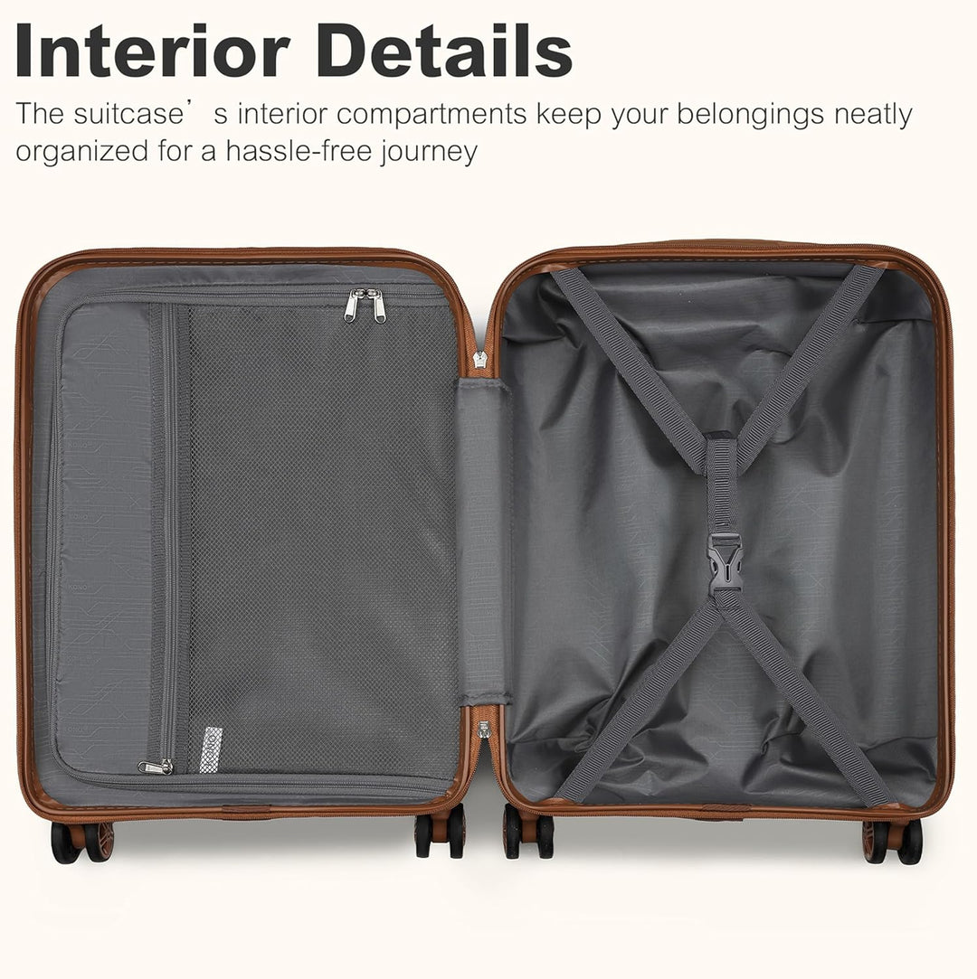 KONO Koffer Trolley Extra Gross Hartschalenkoffer aus ABS+PC leicht, grosser Reisekoffer 149L Volume
