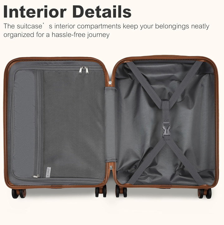KONO Koffer Trolley Extra Gross Hartschalenkoffer aus ABS+PC leicht, grosser Reisekoffer 149L Volume
